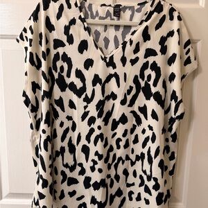 Emery Rose Black and White Women's Blouse 2XL